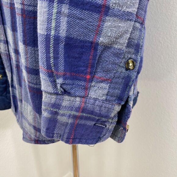 Vtg Northwest Territory Mens Plaid Chore Jacket Shirt Quilted Cotton Flannel LT - Picture 9 of 15